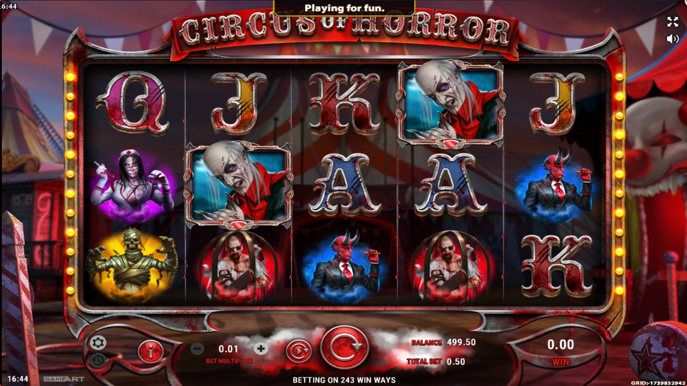 Circus of Horror Slot Game